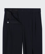MUSINSA STANDARD WOMAN MUSINSA STANDARD WOMAN Slacks High Waist Wide [Navy]