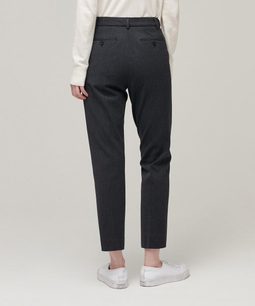 MUSINSA STANDARD WOMAN MUSINSA STANDARD WOMAN Slacks Slim Straight Charcoal Gray