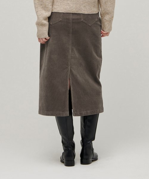 MUSINSA STANDARD WOMAN MUSINSA STANDARD WOMAN Corduroy Midi Skirt Khaki Brown