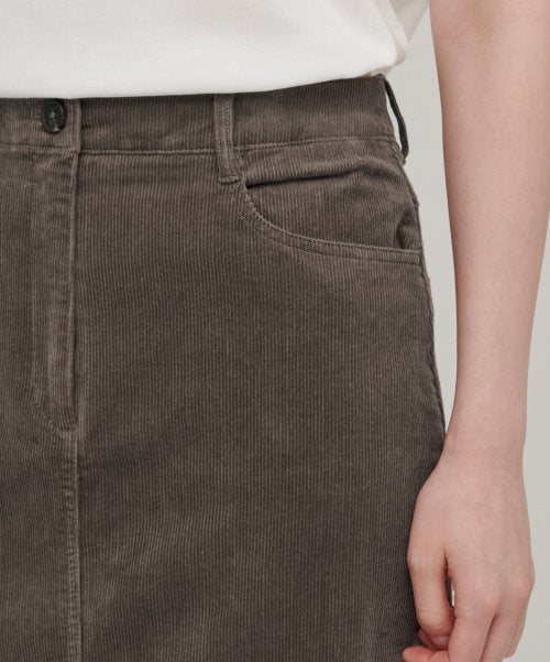 MUSINSA STANDARD WOMAN MUSINSA STANDARD WOMAN Corduroy Midi Skirt Khaki Brown