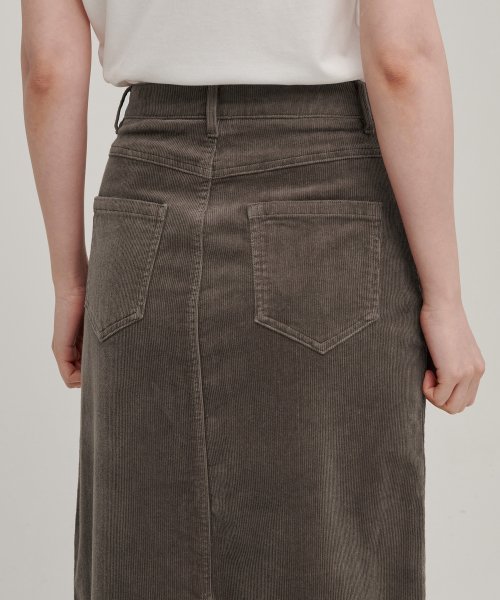 MUSINSA STANDARD WOMAN MUSINSA STANDARD WOMAN Corduroy Midi Skirt Khaki Brown