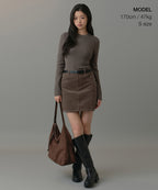 MUSINSA STANDARD WOMAN MUSINSA STANDARD WOMAN Women's Corduroy Mini Skirt Khaki Brown