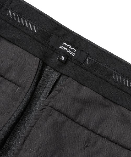 MUSINSA STANDARD WOMAN MUSINSA STANDARD WOMAN Women's Slim Straight Hidden Banding Slacks [Medium Gray]