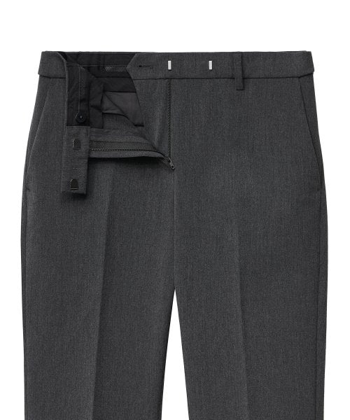 MUSINSA STANDARD WOMAN MUSINSA STANDARD WOMAN Women's Slim Straight Hidden Banding Slacks [Medium Gray]