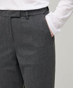 MUSINSA STANDARD WOMAN MUSINSA STANDARD WOMAN Women's Slim Straight Hidden Banding Slacks [Medium Gray]