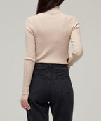 MUSINSA STANDARD WOMAN MUSINSA STANDARD WOMAN Women's Ribbed Slim Turtleneck Knit Light Beige