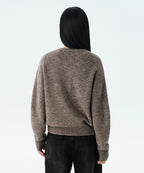 MUSINSA STANDARD WOMAN MUSINSA STANDARD WOMAN Women's Multi Melange Crew Neck Knit Mocha Brown
