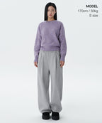 MUSINSA STANDARD WOMAN MUSINSA STANDARD WOMAN Women's Multi Melange Crew Neck Knit Heather Violet