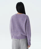 MUSINSA STANDARD WOMAN MUSINSA STANDARD WOMAN Women's Multi Melange Crew Neck Knit Heather Violet