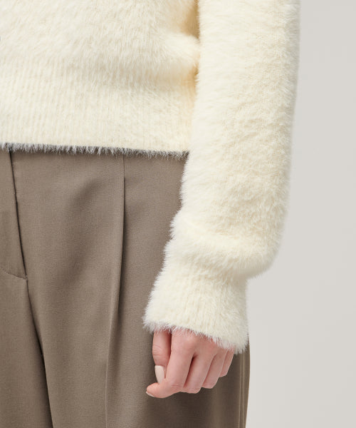 MUSINSA STANDARD WOMAN MUSINSA STANDARD WOMAN Women's Fuzzy Crew Neck Knit Cream