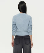 MUSINSA STANDARD WOMAN MUSINSA STANDARD WOMAN Women's Fuzzy Crew Neck Knit Blue Gray