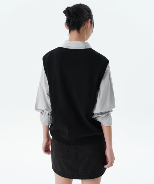 MUSINSA STANDARD WOMAN MUSINSA STANDARD WOMAN Women's Knit Vest Black