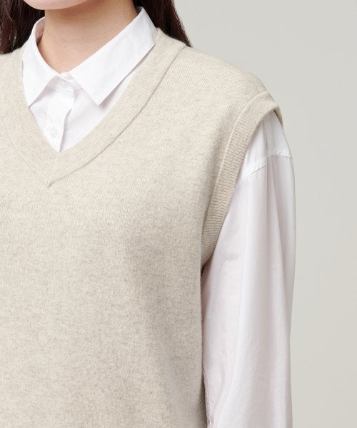 MUSINSA STANDARD WOMAN MUSINSA STANDARD WOMAN Women's Knit Vest Oatmeal