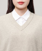 MUSINSA STANDARD WOMAN MUSINSA STANDARD WOMAN Women's Knit Vest Oatmeal