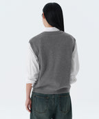 MUSINSA STANDARD WOMAN MUSINSA STANDARD WOMAN Women's Knit Vest Medium Gray