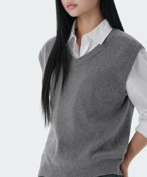 MUSINSA STANDARD WOMAN MUSINSA STANDARD WOMAN Women's Knit Vest Medium Gray