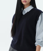 MUSINSA STANDARD WOMAN MUSINSA STANDARD WOMAN Women's Knit Vest [Navy]