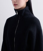 MUSINSA STANDARD WOMAN MUSINSA STANDARD WOMAN Women's Knitwear Zip-up [Black]