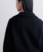 MUSINSA STANDARD WOMAN MUSINSA STANDARD WOMAN Women's Knitwear Zip-up [Black]