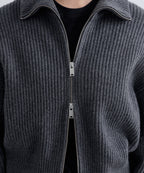 MUSINSA STANDARD WOMAN MUSINSA STANDARD WOMAN Women's Knitwear Zip-up [Medium Gray]