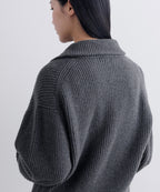 MUSINSA STANDARD WOMAN MUSINSA STANDARD WOMAN Women's Knitwear Zip-up [Medium Gray]