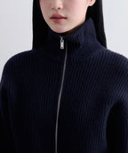 MUSINSA STANDARD WOMAN MUSINSA STANDARD WOMAN Women's Knitwear Zip-up (Navy)