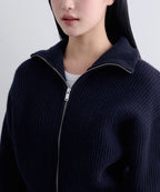 MUSINSA STANDARD WOMAN MUSINSA STANDARD WOMAN Women's Knitwear Zip-up (Navy)