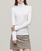 MUSINSA STANDARD WOMAN MUSINSA STANDARD WOMAN T-Shirt Slim Turtleneck [White]