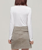 MUSINSA STANDARD WOMAN MUSINSA STANDARD WOMAN T-Shirt Slim Turtleneck [White]