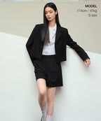 MUSINSA STANDARD WOMAN MUSINSA STANDARD WOMAN Women's Crop Blazer Black
