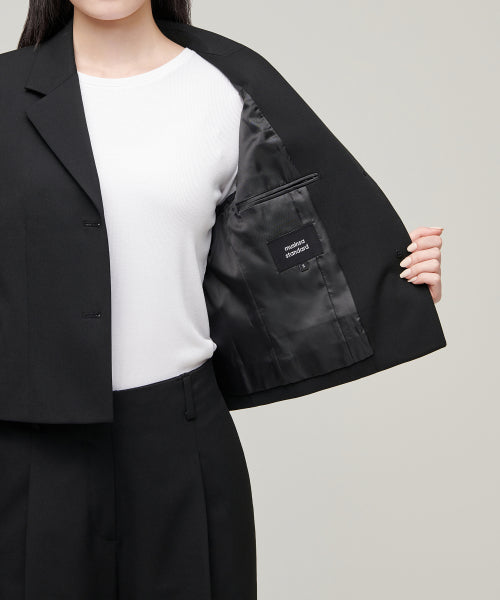 MUSINSA STANDARD WOMAN MUSINSA STANDARD WOMAN Women's Crop Blazer Black