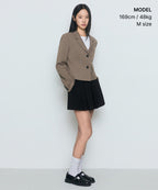 MUSINSA STANDARD WOMAN MUSINSA STANDARD WOMAN Women's Crop Blazer Dusty Beige