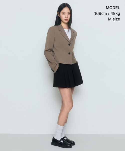 MUSINSA STANDARD WOMAN MUSINSA STANDARD WOMAN Women's Crop Blazer Dusty Beige