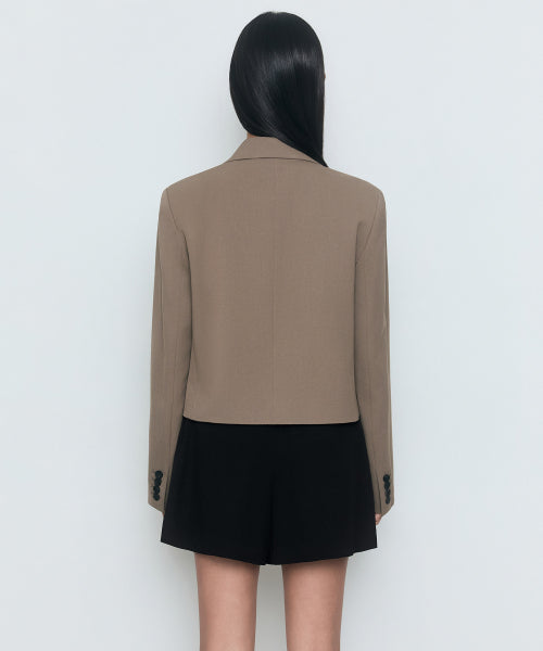 MUSINSA STANDARD WOMAN MUSINSA STANDARD WOMAN Women's Crop Blazer Dusty Beige