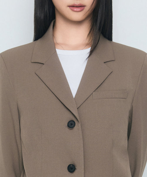 MUSINSA STANDARD WOMAN MUSINSA STANDARD WOMAN Women's Crop Blazer Dusty Beige