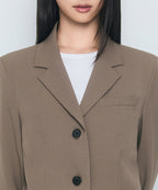 MUSINSA STANDARD WOMAN MUSINSA STANDARD WOMAN Women's Crop Blazer Dusty Beige