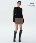 MUSINSA STANDARD WOMAN MUSINSA STANDARD WOMAN Women's Basic Mini Skirt Dusty Beige