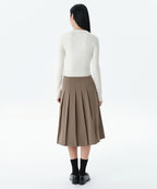 MUSINSA STANDARD WOMAN MUSINSA STANDARD WOMAN Pleated Midi Skirt Light Brown