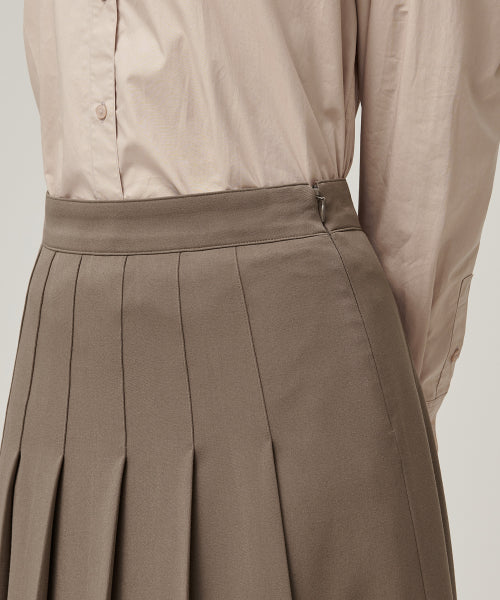 MUSINSA STANDARD WOMAN MUSINSA STANDARD WOMAN Pleated Midi Skirt Light Brown