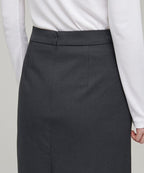 MUSINSA STANDARD WOMAN MUSINSA STANDARD WOMAN Women's High Waist Long Skirt Gray