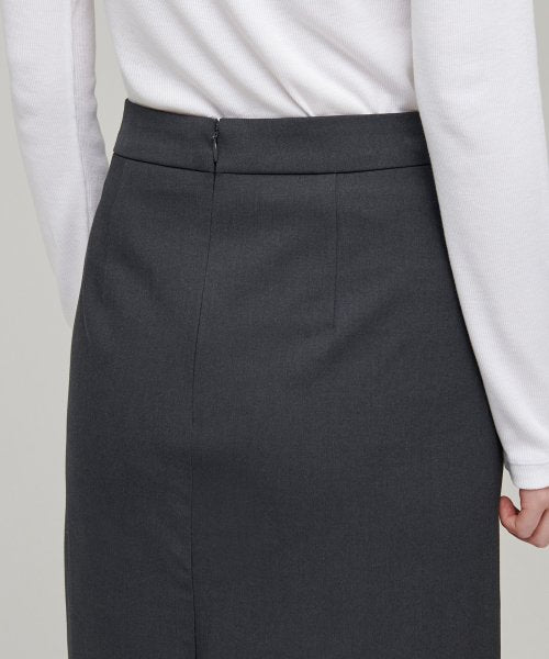 MUSINSA STANDARD WOMAN MUSINSA STANDARD WOMAN Women's High Waist Long Skirt Gray