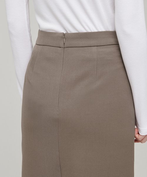 MUSINSA STANDARD WOMAN MUSINSA STANDARD WOMAN High Waist Long Skirt Dusty Beige