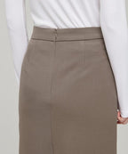 MUSINSA STANDARD WOMAN MUSINSA STANDARD WOMAN High Waist Long Skirt Dusty Beige