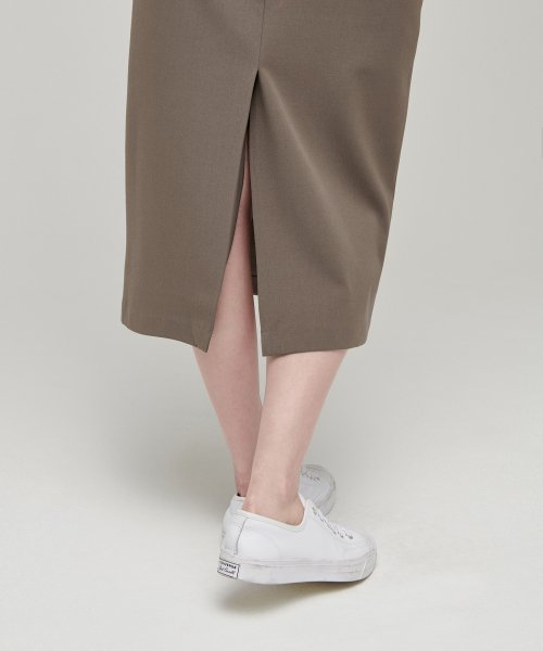 MUSINSA STANDARD WOMAN MUSINSA STANDARD WOMAN High Waist Long Skirt Dusty Beige