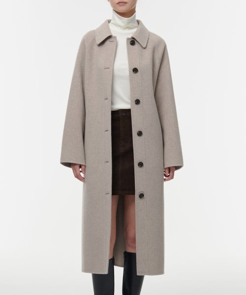 MUSINSA STANDARD WOMAN MUSINSA STANDARD WOMAN Cashmere Blend Handmade Balmacan Robe Coat [Oatmeal]