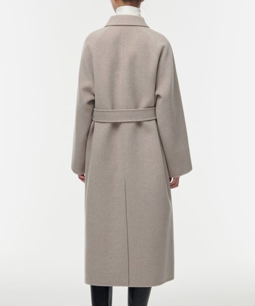 MUSINSA STANDARD WOMAN MUSINSA STANDARD WOMAN Cashmere Blend Handmade Balmacan Robe Coat [Oatmeal]