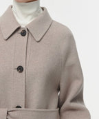 MUSINSA STANDARD WOMAN MUSINSA STANDARD WOMAN Cashmere Blend Handmade Balmacan Robe Coat [Oatmeal]