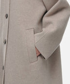 MUSINSA STANDARD WOMAN MUSINSA STANDARD WOMAN Cashmere Blend Handmade Balmacan Robe Coat [Oatmeal]