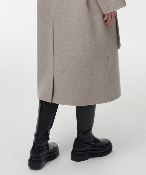 MUSINSA STANDARD WOMAN MUSINSA STANDARD WOMAN Cashmere Blend Handmade Balmacan Robe Coat [Oatmeal]