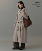 MUSINSA STANDARD WOMAN MUSINSA STANDARD WOMAN Cashmere Blend Handmade Balmacan Robe Coat [Oatmeal]